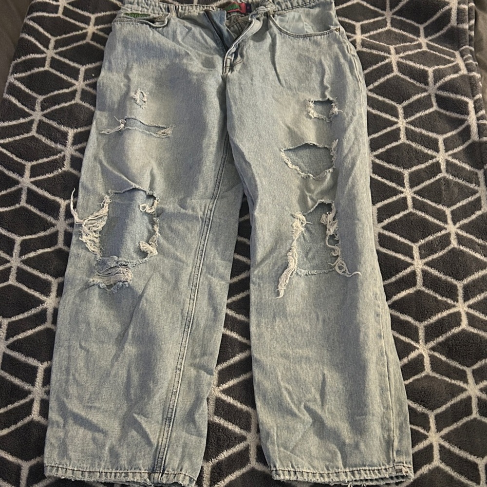 Empyre Light Blue Distressed Relaxed Jeans